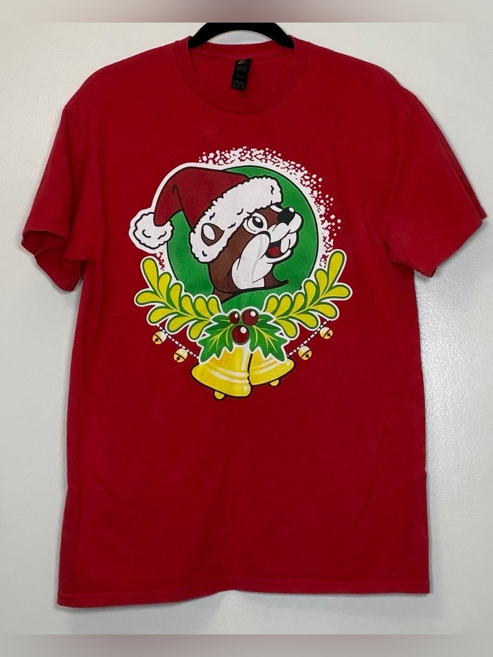 Buc-ee’s 2025 Holiday Gildan Red Heavy Cotton Crew Neck Tee